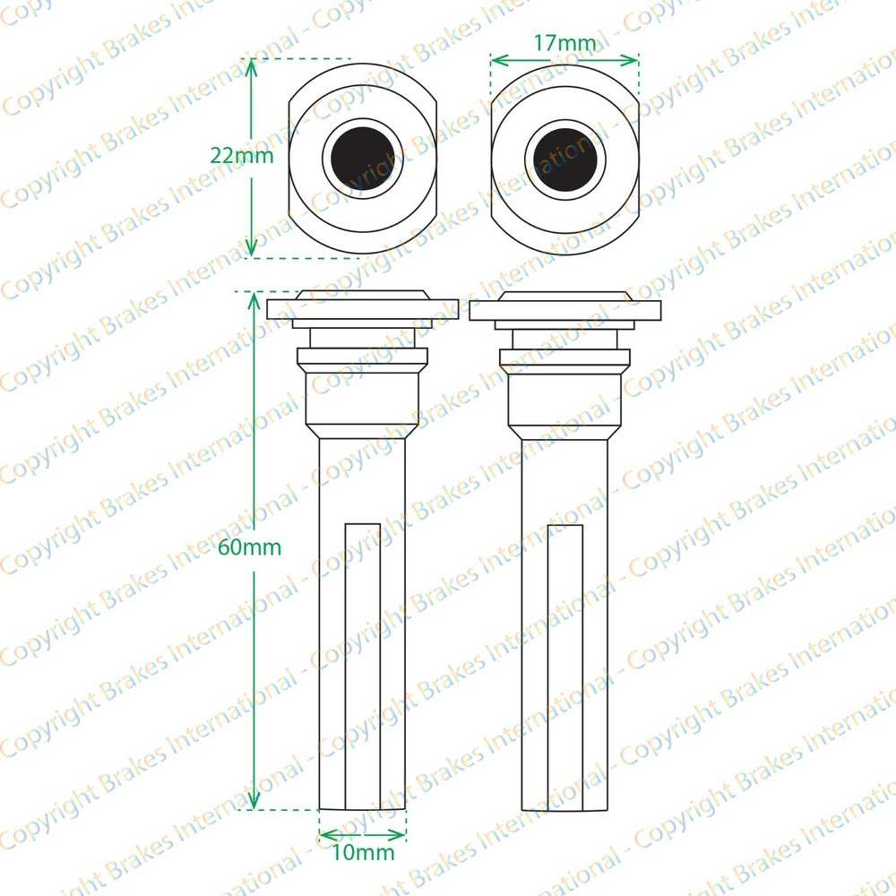 FRONT BRAKE CALIPER SLIDER PINS GUIDE BOLT KIT FITS: DAEWOO TACUMA 00- BCF1388F