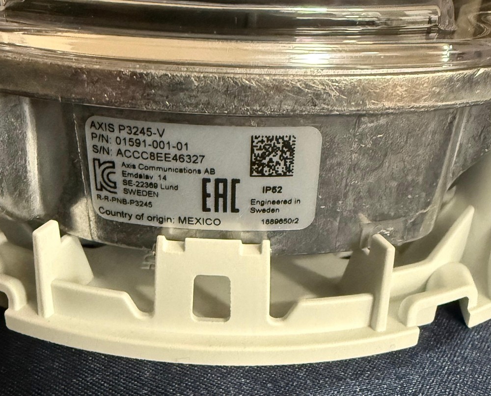 Axis P3245-V Security IP Camera, Black Dome