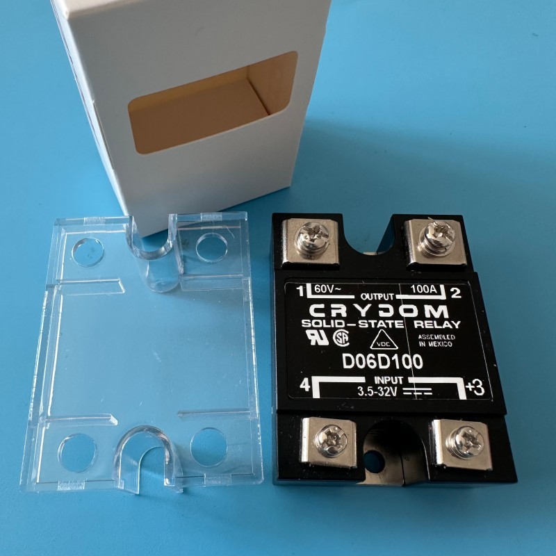 For Crydom D06D100 Solid State Relay Panel Mount Output 100A 60V Input 3.5-32VDC