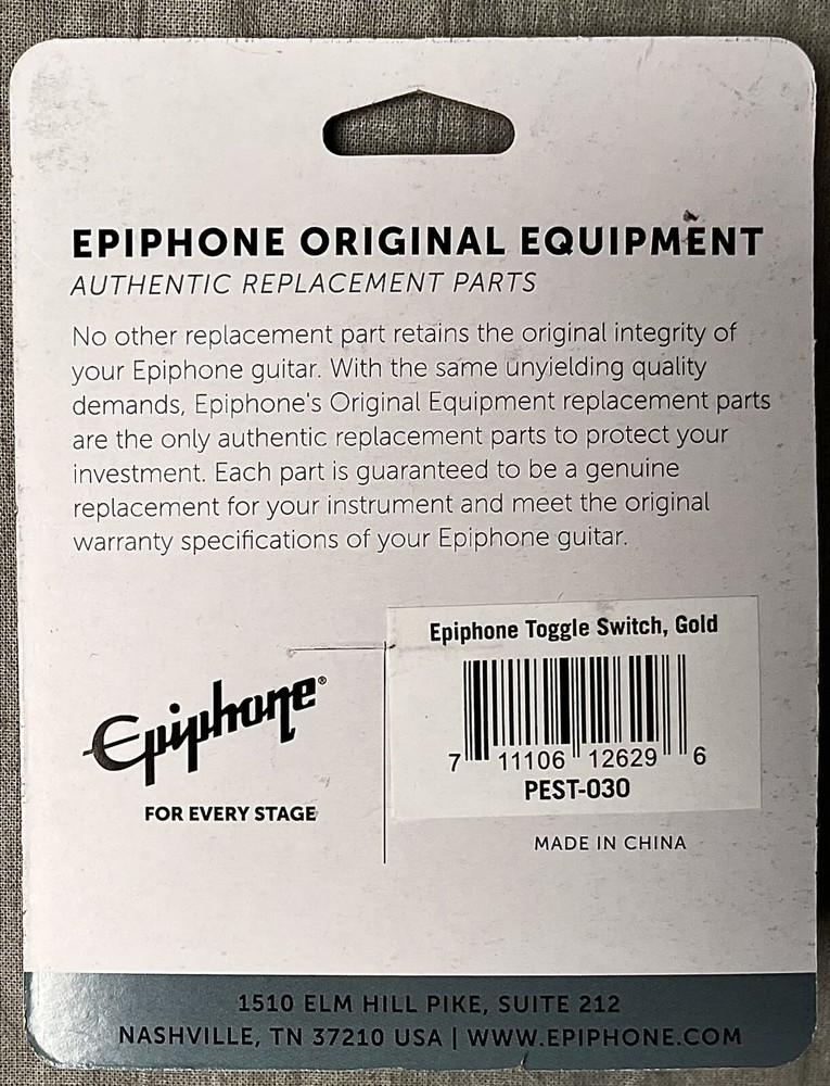Epiphone PEST-030 Toggle Switch, Gold