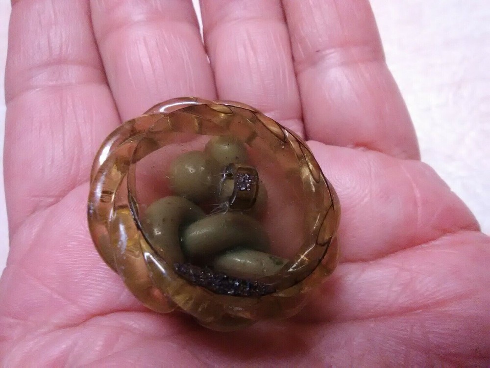 Vintage shank style button twisted plastic grapes ???
