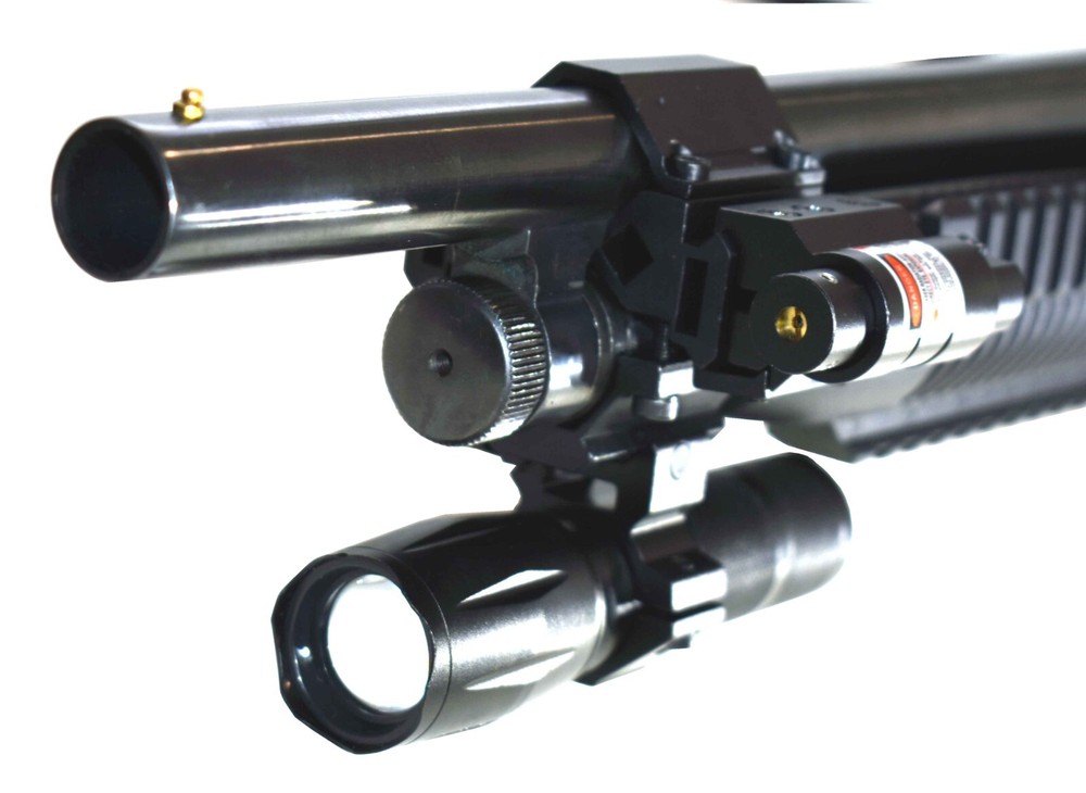 Trinity tactical flashlight red dot sight and mount for mossberg 590m flex 12ga.