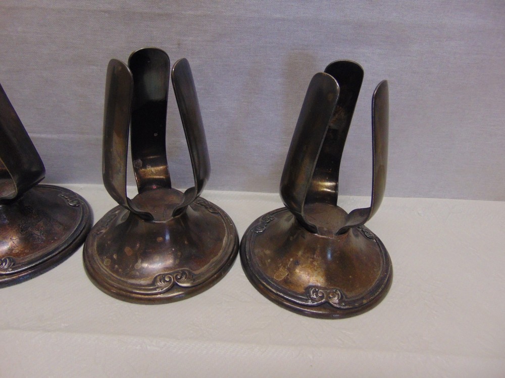 4 Vintage Reed & Barton Silver Candle Holders