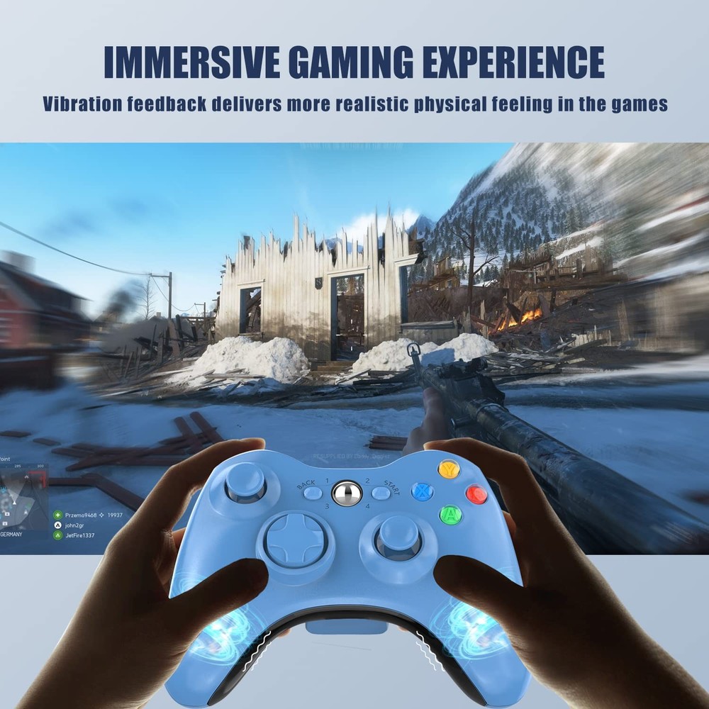 Wireless Controller for Xbox 360, 2.4GHZ Game Controller Gamepad Joystick for...