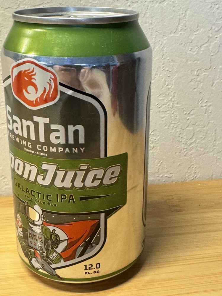 SanTan Moon Juice Galactic IPA - Empty Beer Can - Bottom Opened