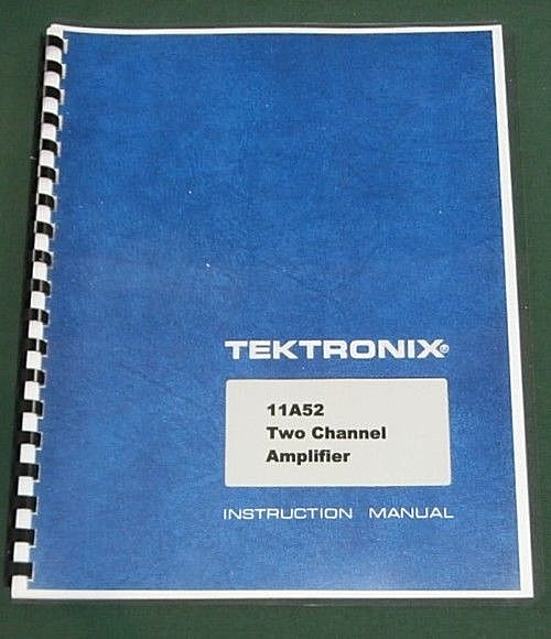 Tektronix 11A52 User Reference Manual: Comb Bound & Protective Covers