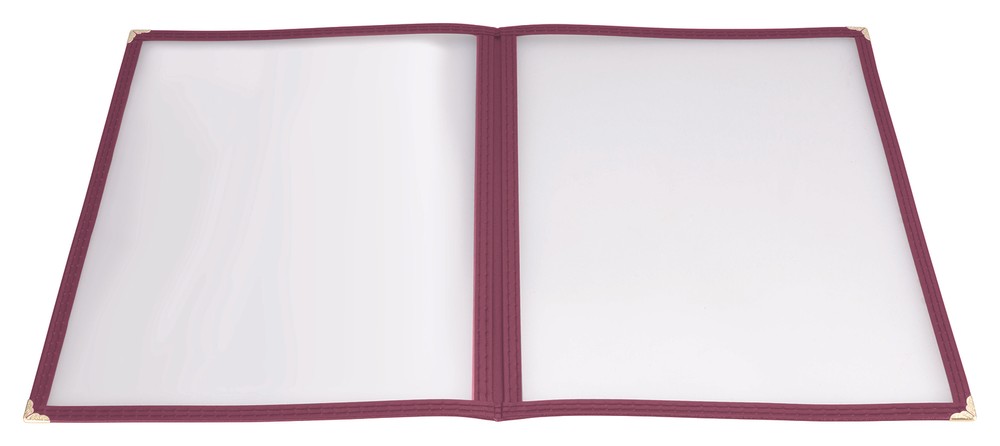 Menu Cover, Double Fold, 9-9/16" x 15", Burgundy (25 Each)