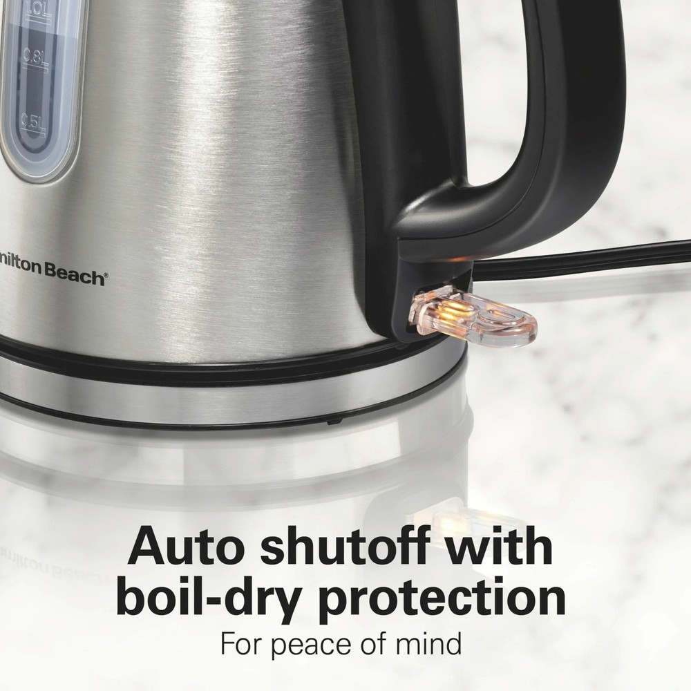 NIB 1.2L Stainless Steel Electric Kettle — Rapid Heating, Auto Shut-off