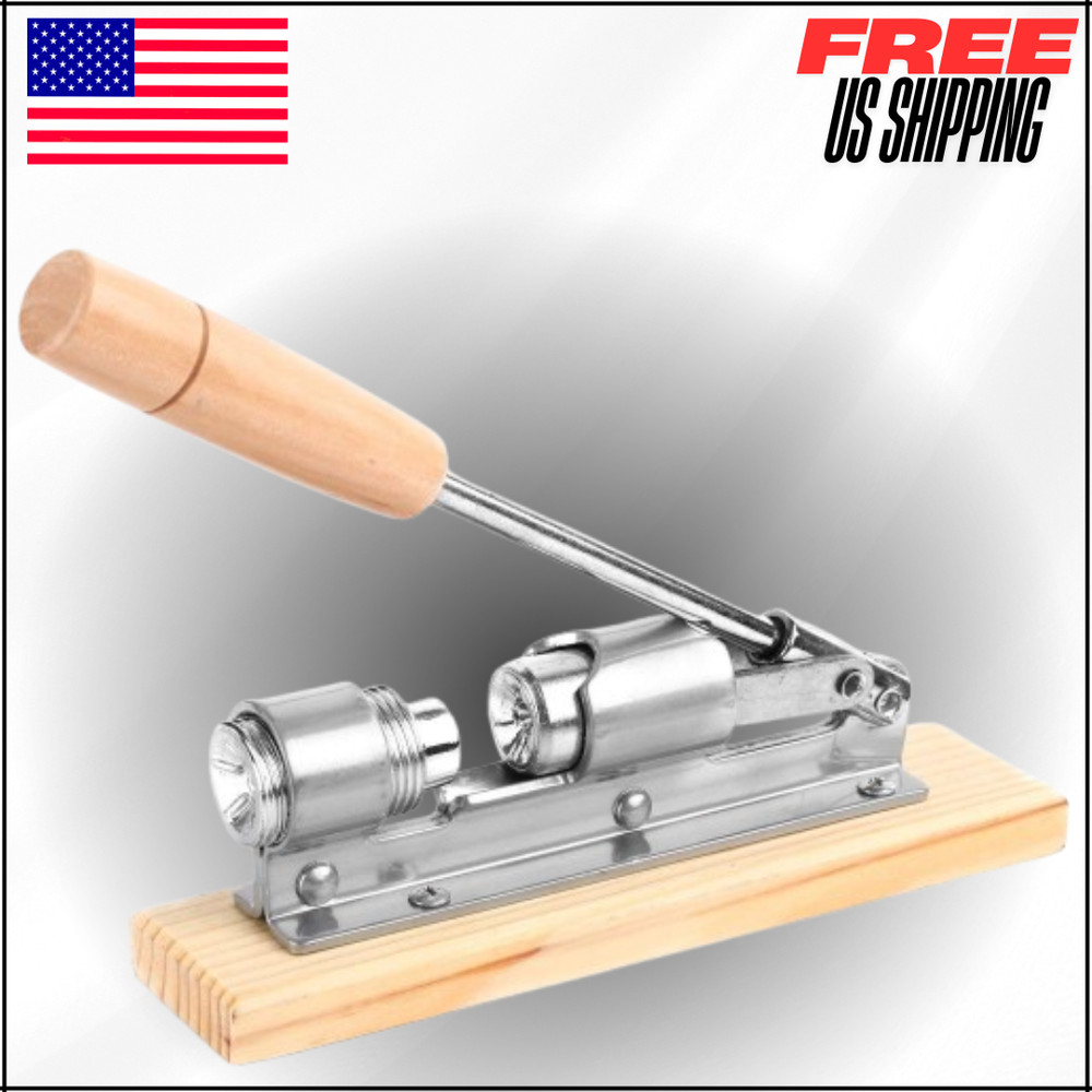 Nut Cracker Plier Opener Tool Desktop Wood Base & Handle Pecan Walnut Cracker