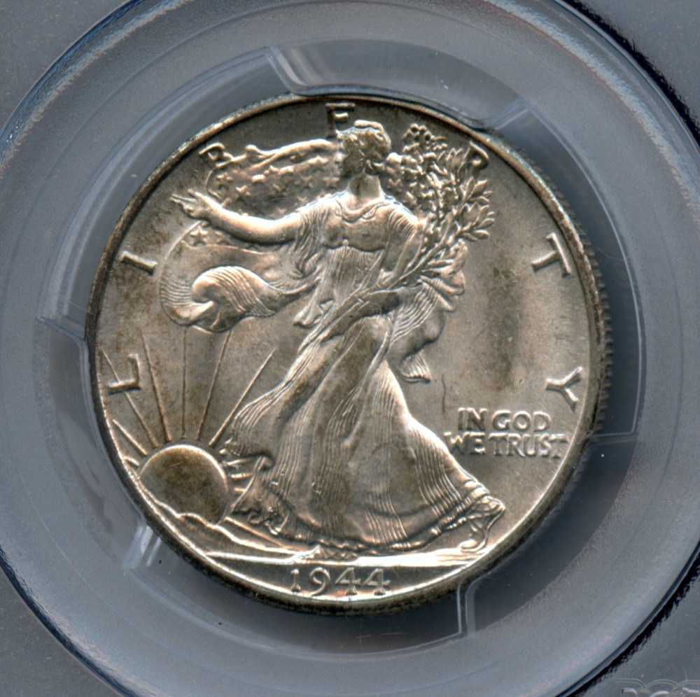 1944 D Liberty Walking Silver Half Dollar PCGS MS 65
