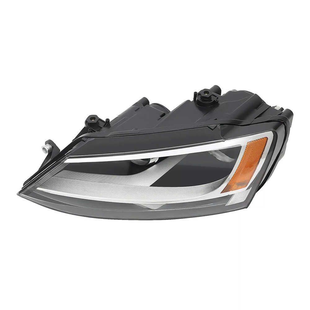 Halogen Headlight For Volkswagen Jetta 2017-2018 w/ LED DRL Left Side Chrome