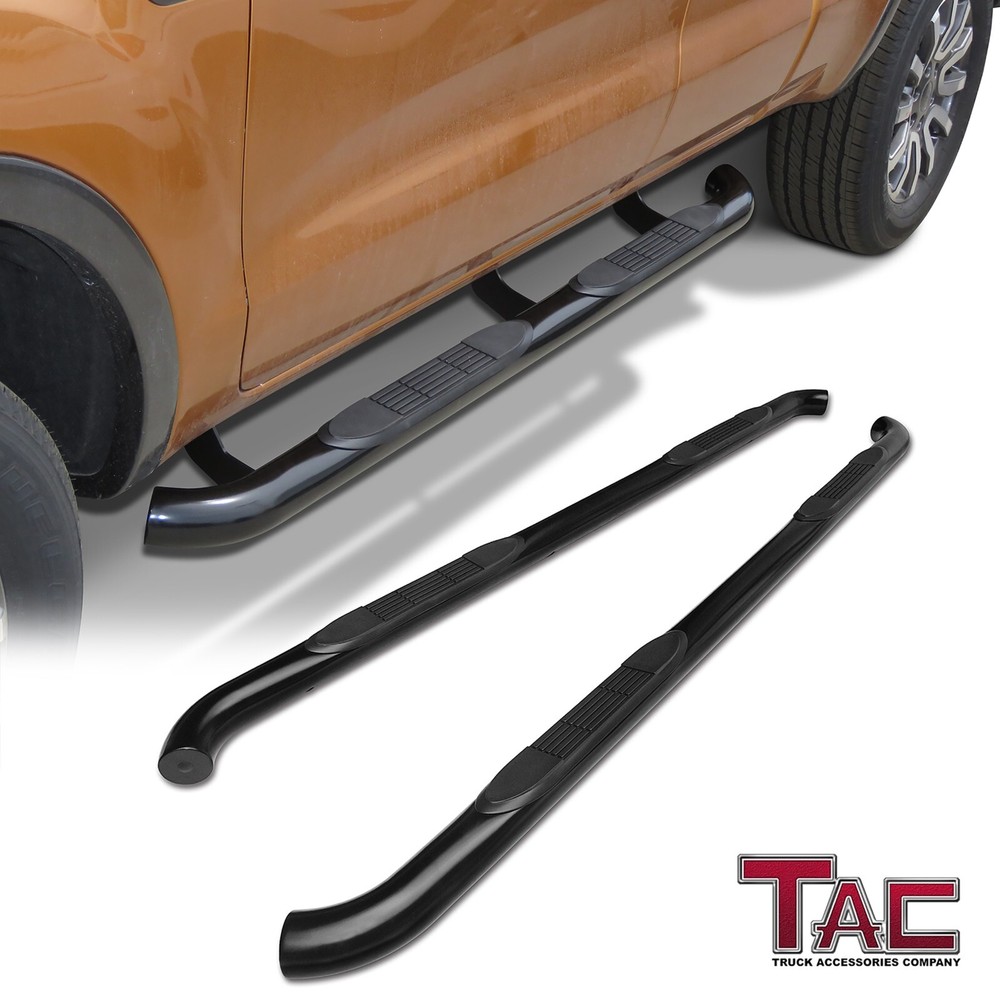 For 22-26 Ford Maverick 3" Black Side Steps Nerf Bars Running Boards Step Rails