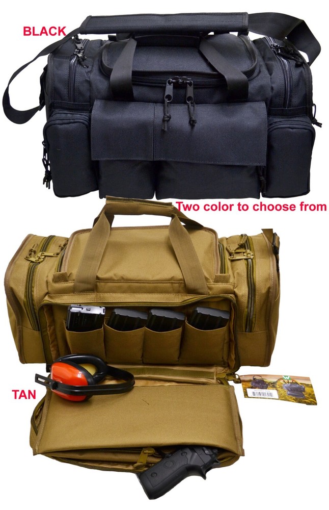 Explorer Range Bag Black Shooting Range Bag for with Divider and Pouch - R21