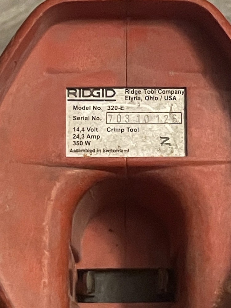 Ridgid Propress 320-E Battery Powered Copper Pressing Crimping Tool - Tool Only