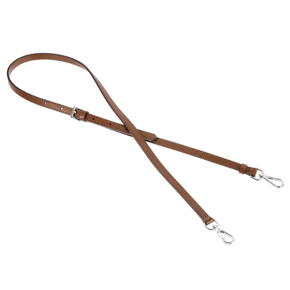 Leather Adjustable Replacement Bag Straps, Light Brown, Silver Buckle