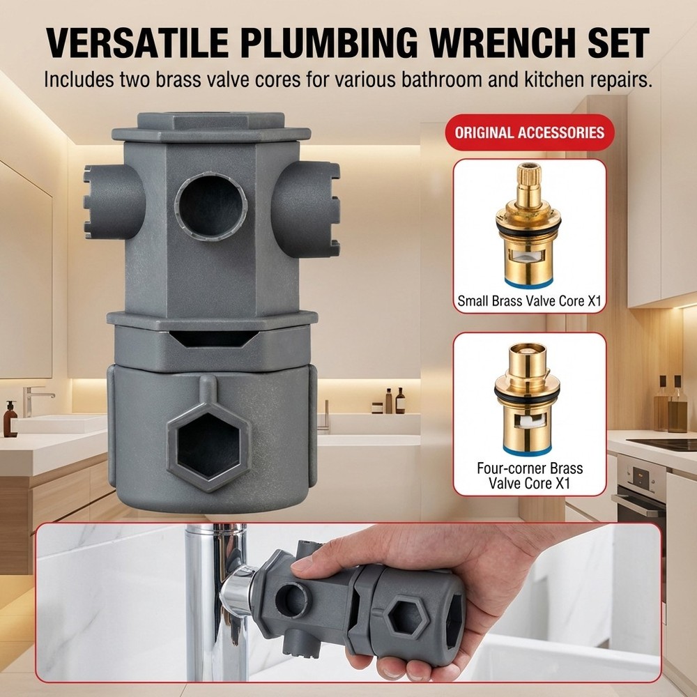 Universal Adjustable Basin Wrench for Faucet Removal and Installation Tool