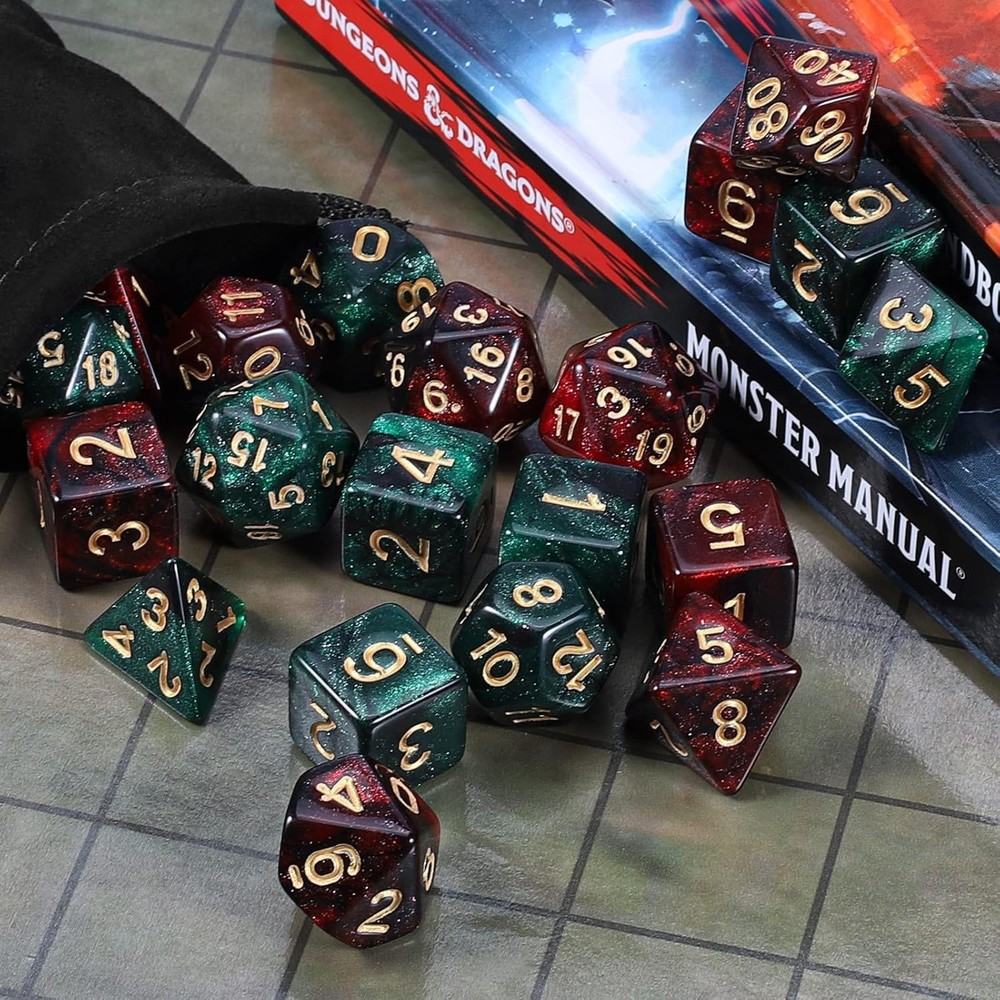 Polyhedral Dice Set - DND Role Playing Dice for Dungeons and Dragons RPG Tabl...