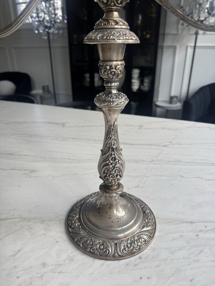 Mid 20th Century 1847 Rogers "Heritage" Silverplated Candelabra