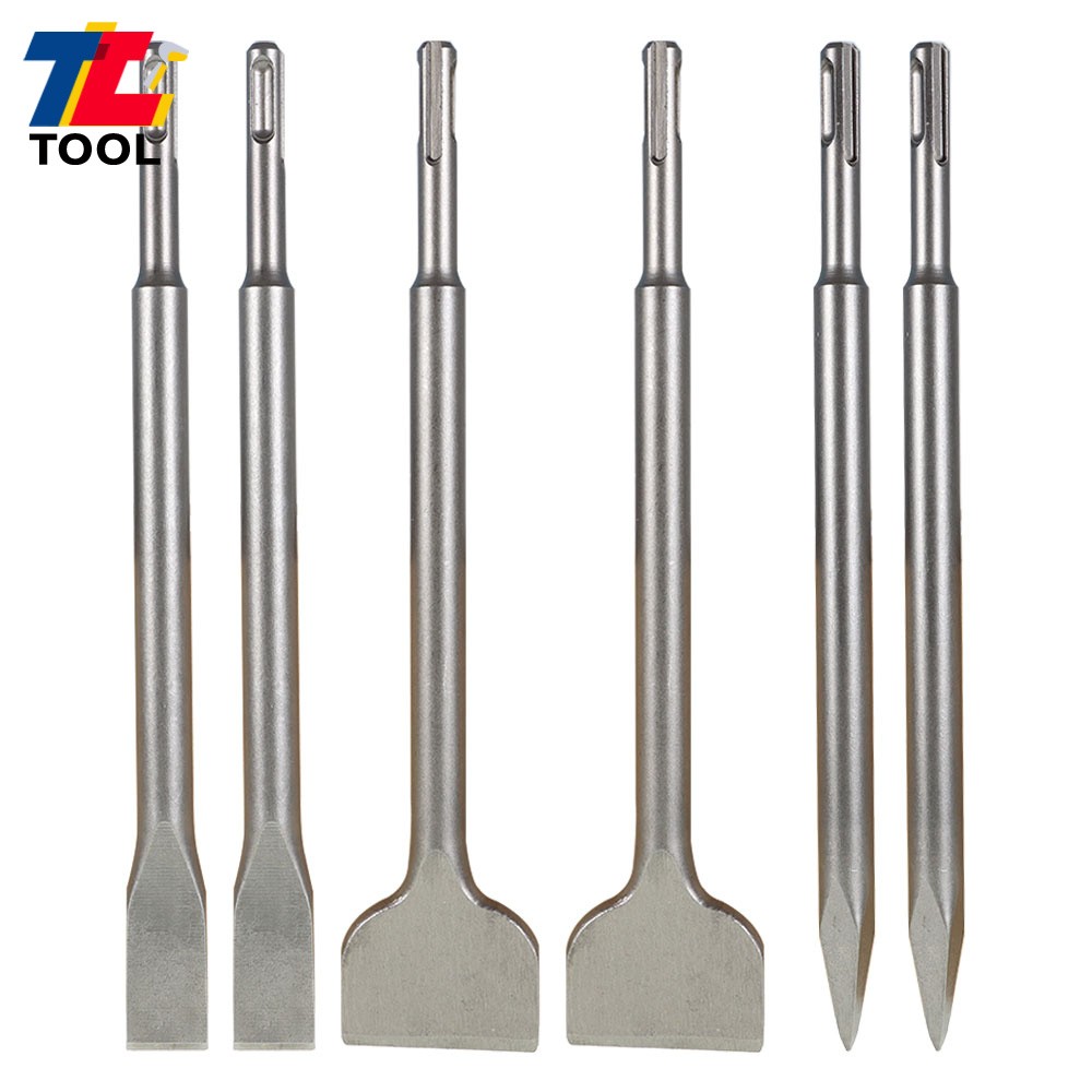 6-Pcs Concrete Drill Bit Set Rotary Hammer Bits Chisel With Point Chisel