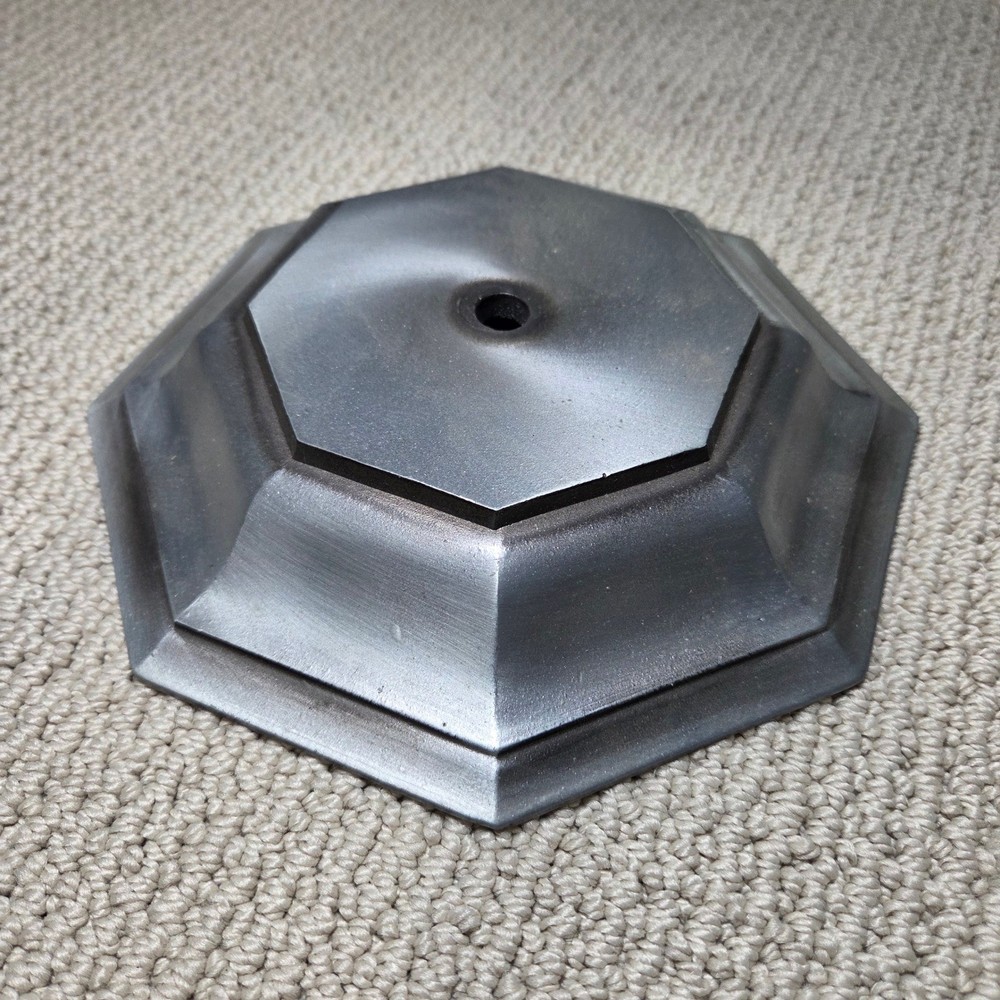 Octagon Shaped Lamp Base w Satin Nickel Finish- Replacement Part
