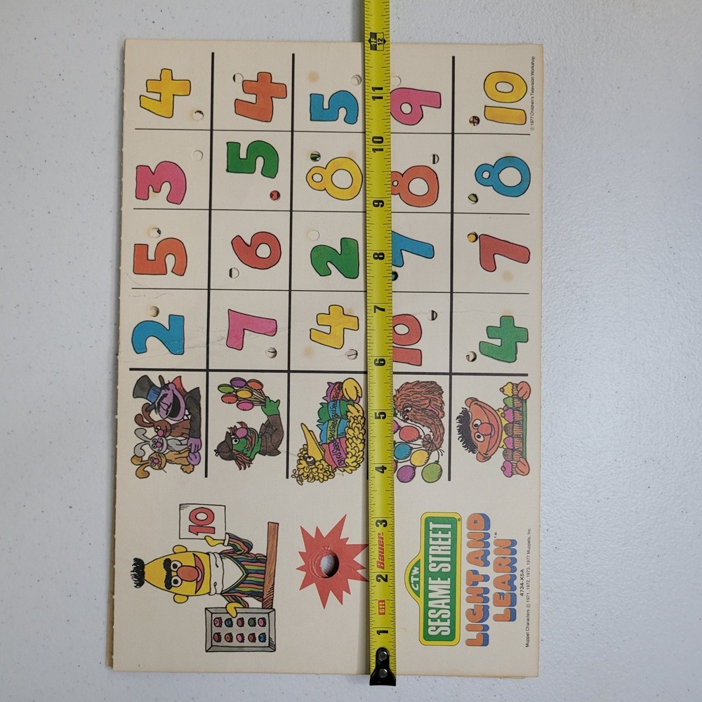 Vintage Sesame Street Light and Learn Activity Sheets Educational ABCs Numbers