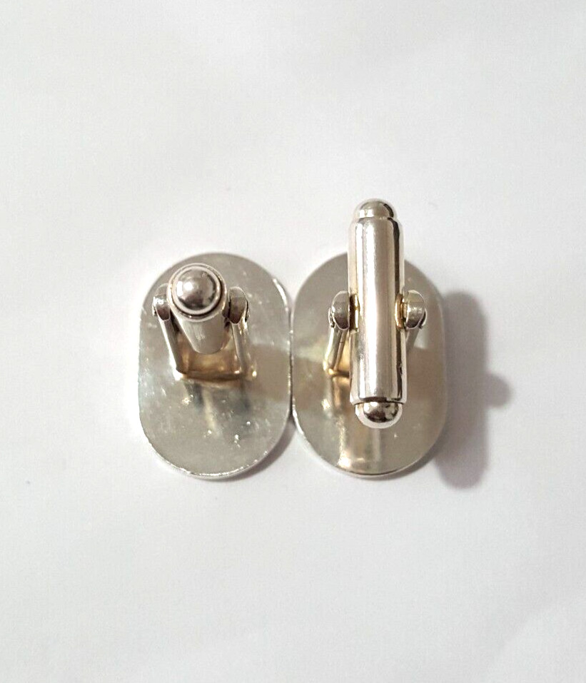 Fabulous Sparkling Solid Nustar Cufflinks 925 Solid Silver 12.80grams #20649