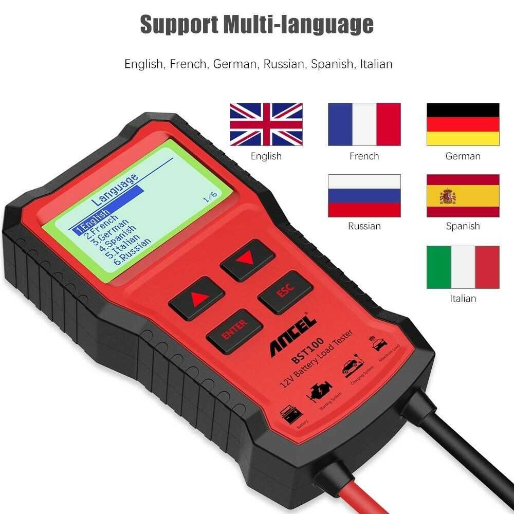 ANCEL BST100 Battery Load Tester Cranking Charging Test Battery Diagnostic Tool