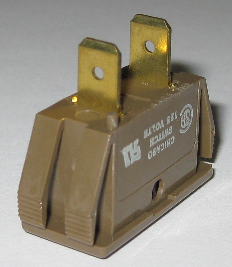 Red Rectangular Panel Mount Indicator Light - 125V - 0.25" Terminals - Chicago