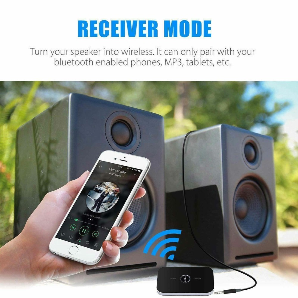 Bluetooth V4 Transmitter & Receiver Wireless A2DP Audio 3.5mm Aux Adapter Hub A6