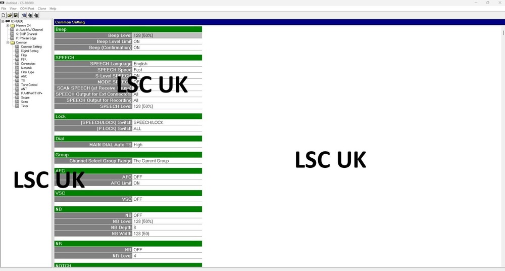 ICOM CS-R8600 CLONING SOFTWARE ON SEALED CD ROM