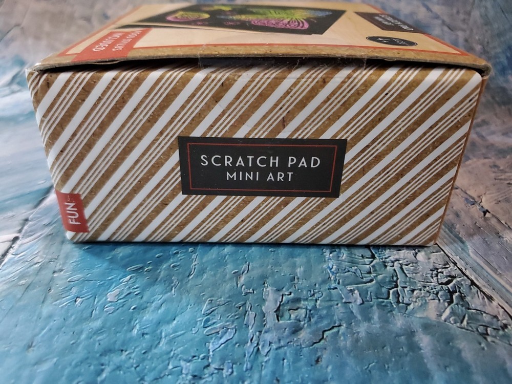 Rainbow Scratch Mini Art Notes - 125 Pack Magic Scratch Sheets Wooden Stylus Inc