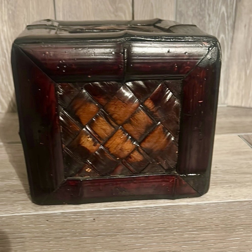 Handmade Woven Wood Tissue Box Cover – Rustic Natural Decor