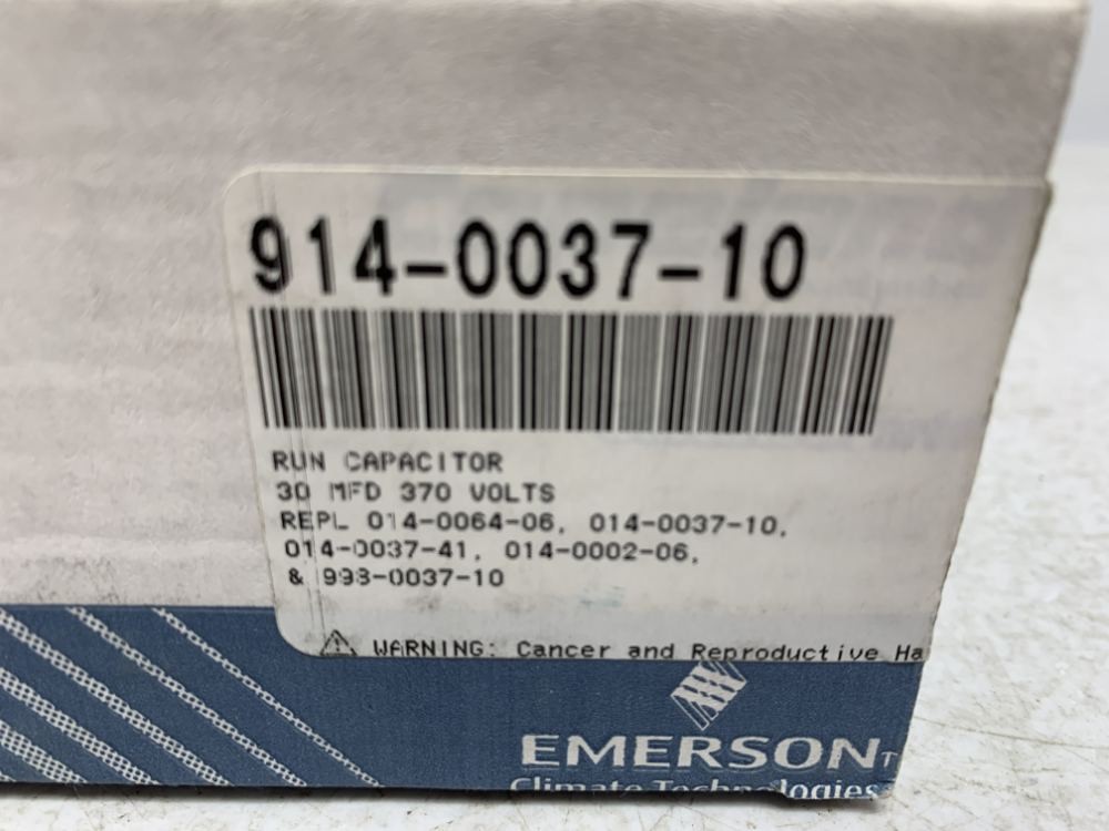 Emerson 914-0037-10 Run Capacitor 30uF 370V