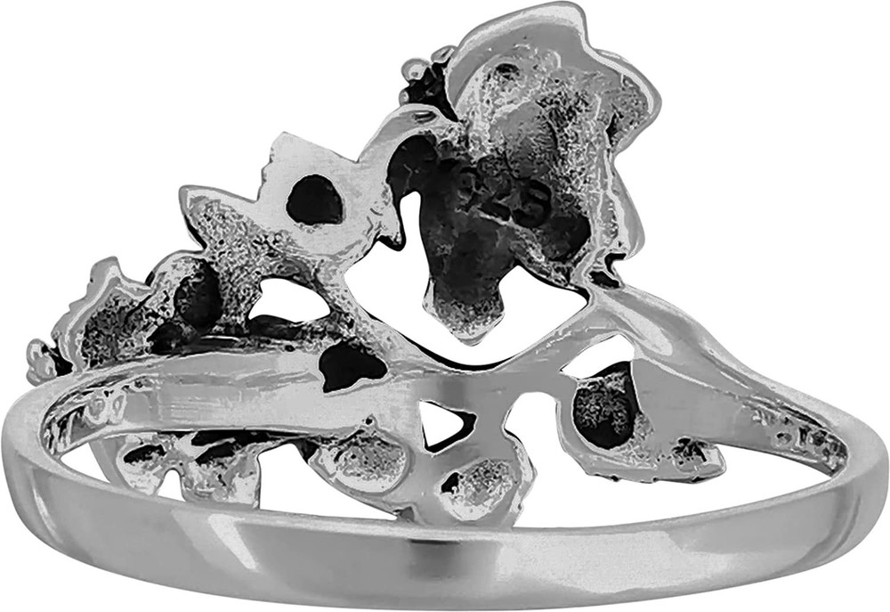 925 Sterling Silver Island Hibiscus Ring