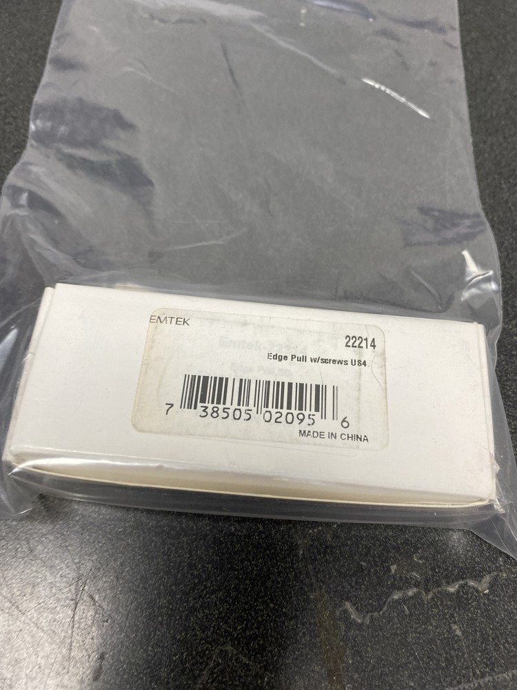 Emtek 2221US4 Solid Brass Edge Pull for Sliding Doors, Satin Brass