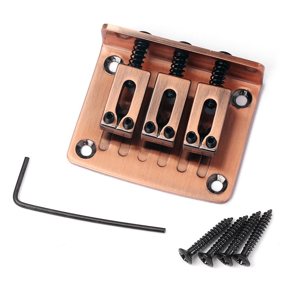 Cigar Box Guitar Parts 3-String Top Loading Hard-tail Adjustable Bridge Chrome E