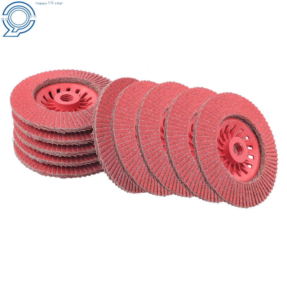 10 PCS 4-1/2" x 7/8" Ceramic Flap Sanding Disc 60 Grits Type 29 Flap Discs