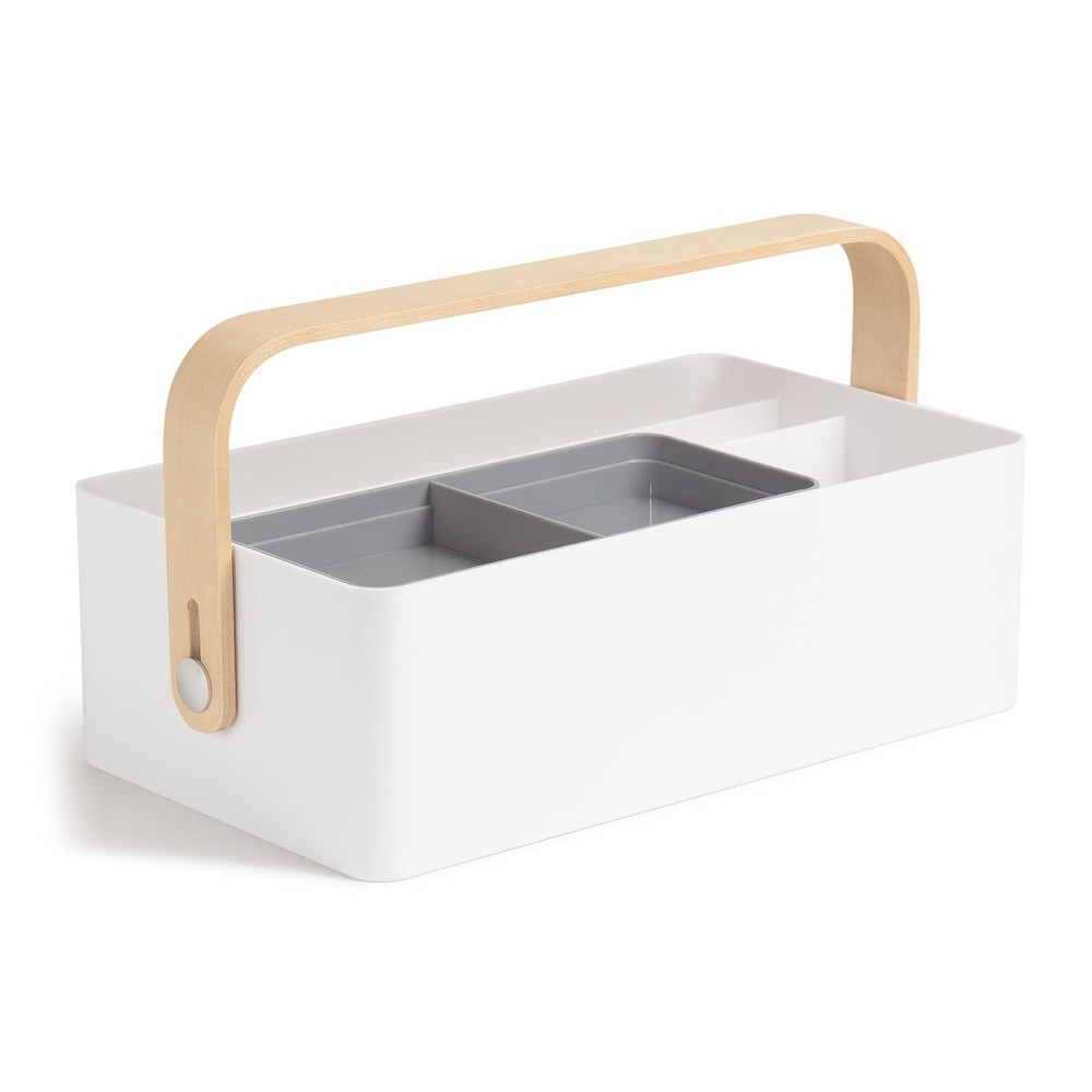 U Brands Mod Caddy Desktop Organizer, Office Supplies, White, with Removable...