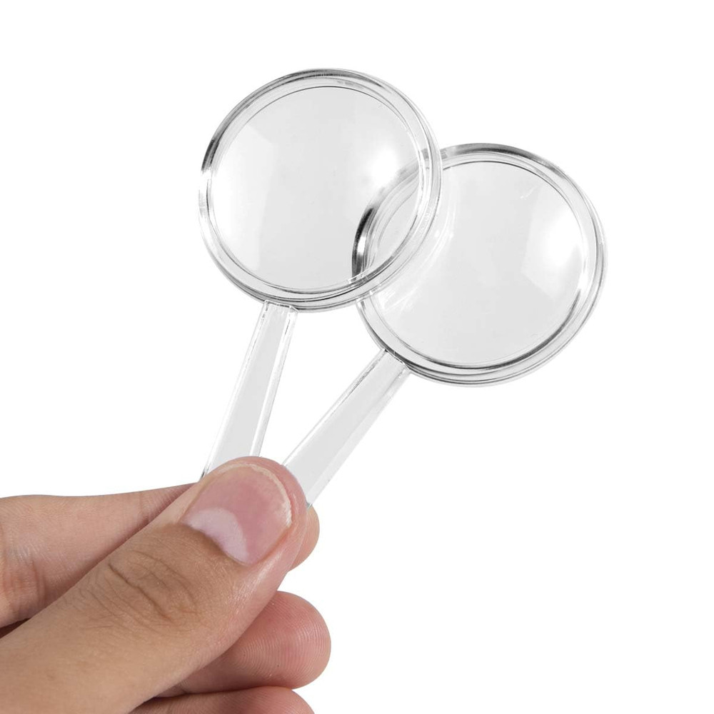 20 Pack Mini Plastic Handheld Magnifying Glasses 5X Magnifier for Reading