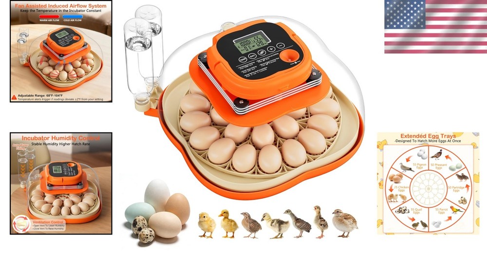 Compact Egg Incubator for Multiple Bird Species