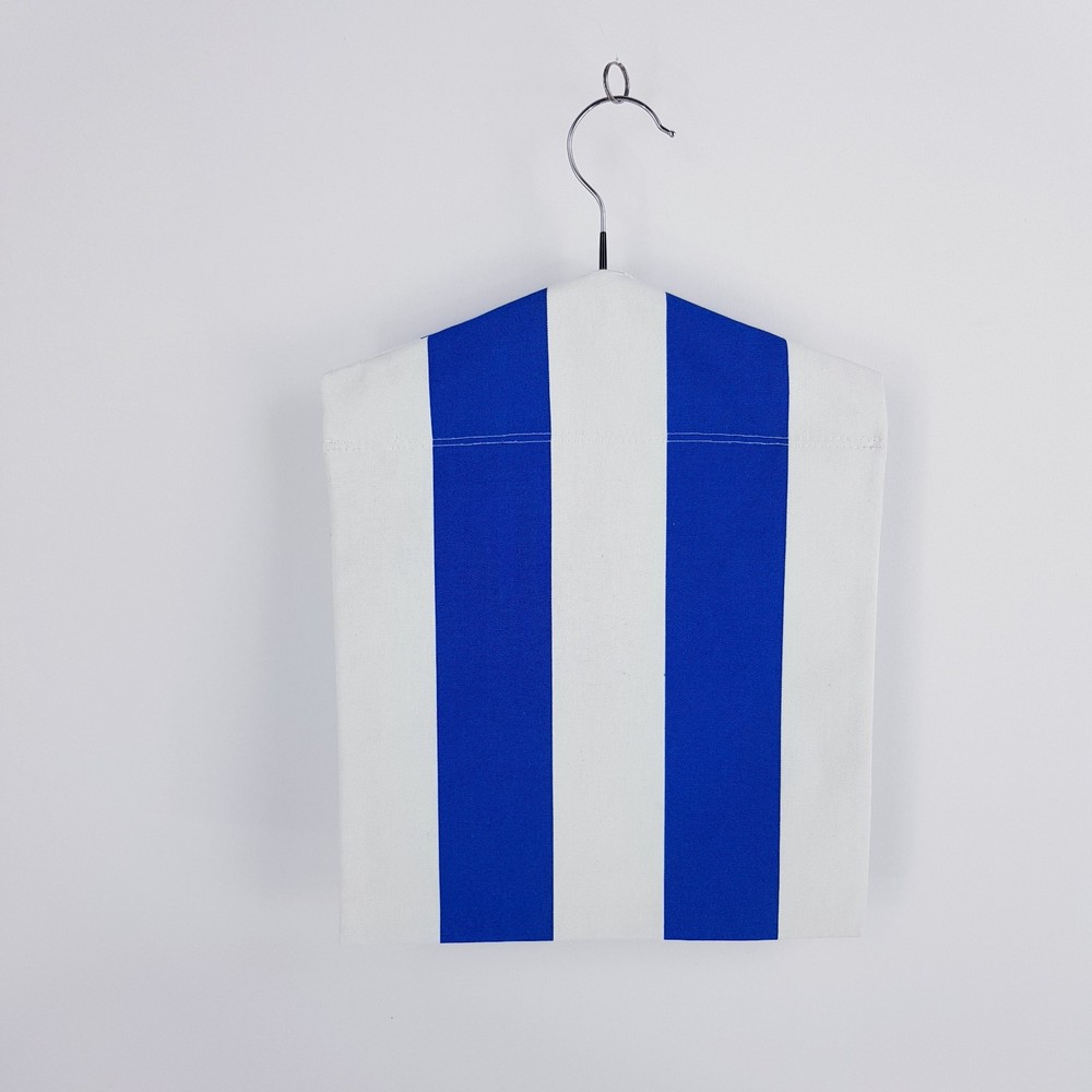 Peg Bag Handmade Bright Blue White Striped Lined Laundry Clothes Peg Holder