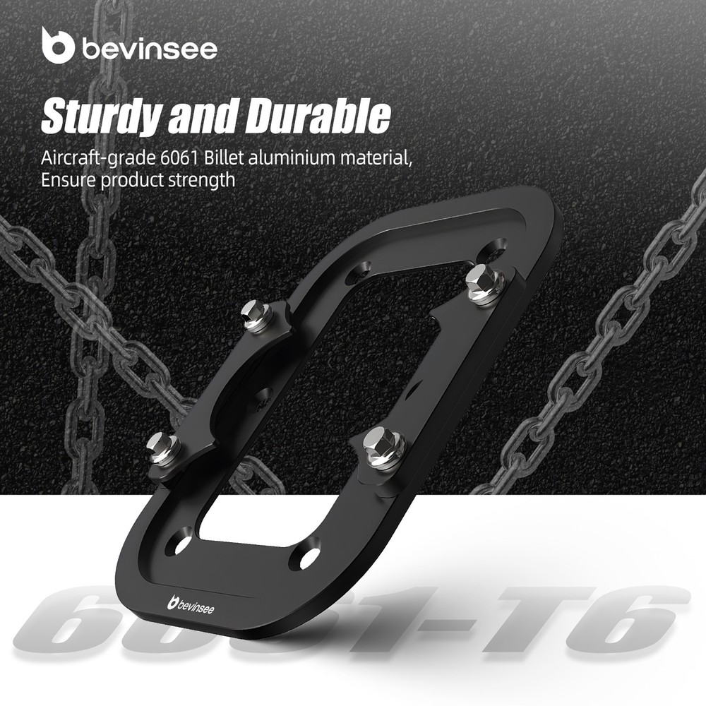 BEVINSEE Black Anodized for Optima 34/78 Battery Relocation Tray Hold Down Mount