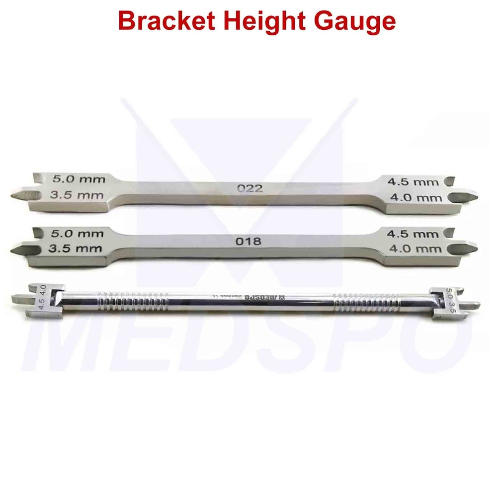 Dental Orthodontic Bracket Height Positioning Measuring Moveable Head Gauges CE