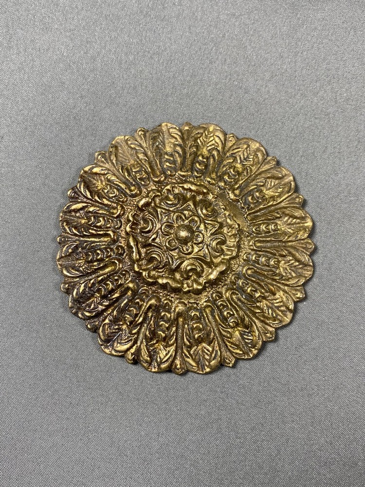 Ornate Solid Brass Round 3” Drawer Pull Portugal