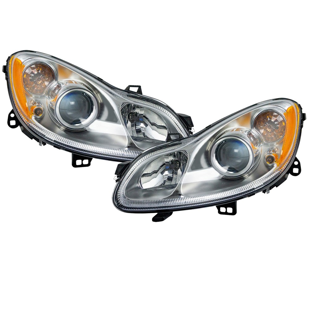 Headlights Halogen Set Left Right For 2008-2015 Smart Fortwo Coupe/Convertible