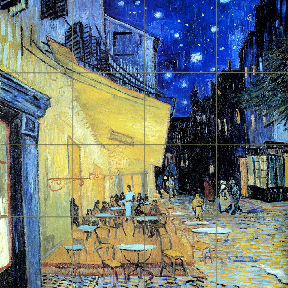 Art van Gogh Starry Night Sky Cafe Mural Ceramic Decor Tile #165