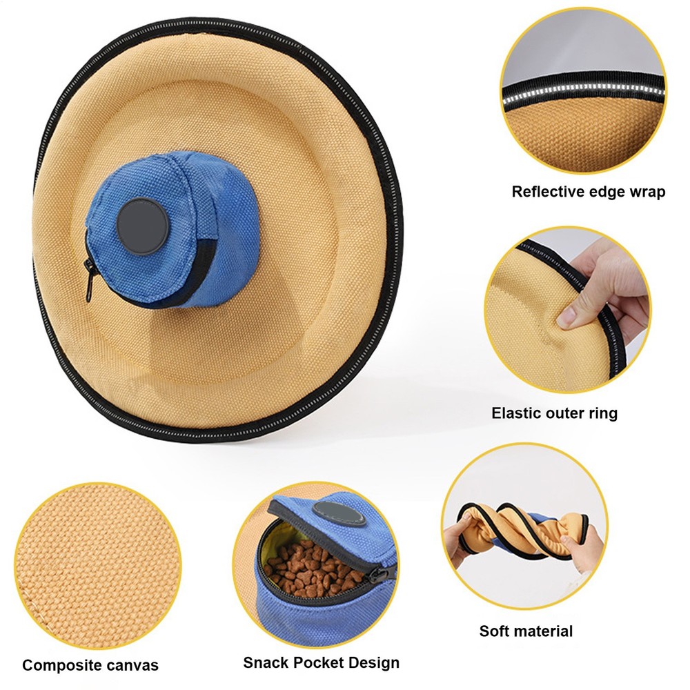 Flying Disc, Interactive Flyer Toy, Feedable Lightweight Catch and Fetch Toy