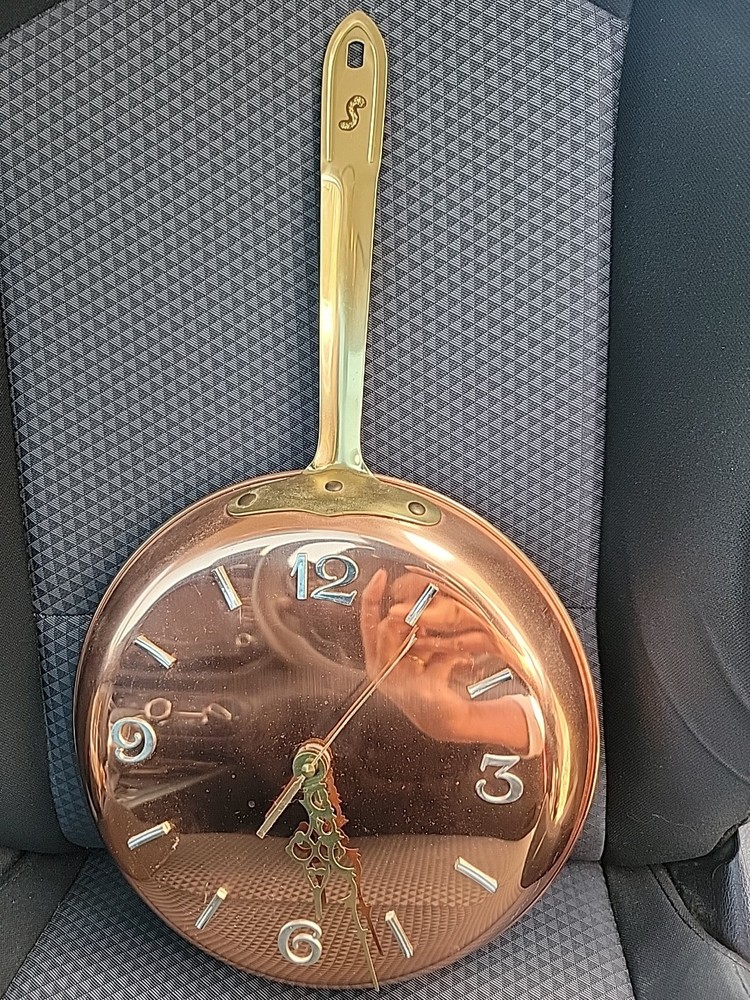Copper Pan Skillet Clock