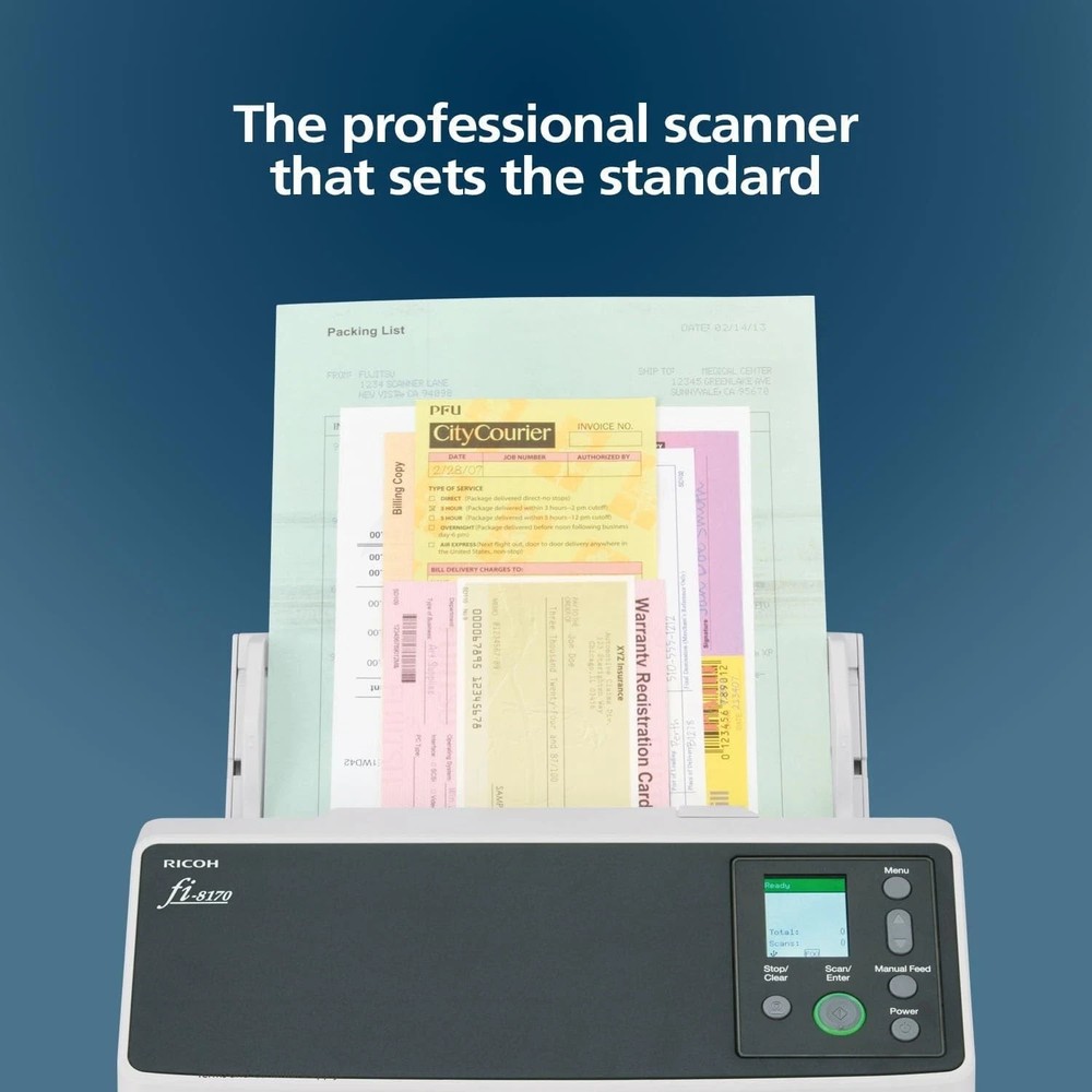 Ricoh fi-8170 Color Duplex Document Scanner USB High Speed Tested Working