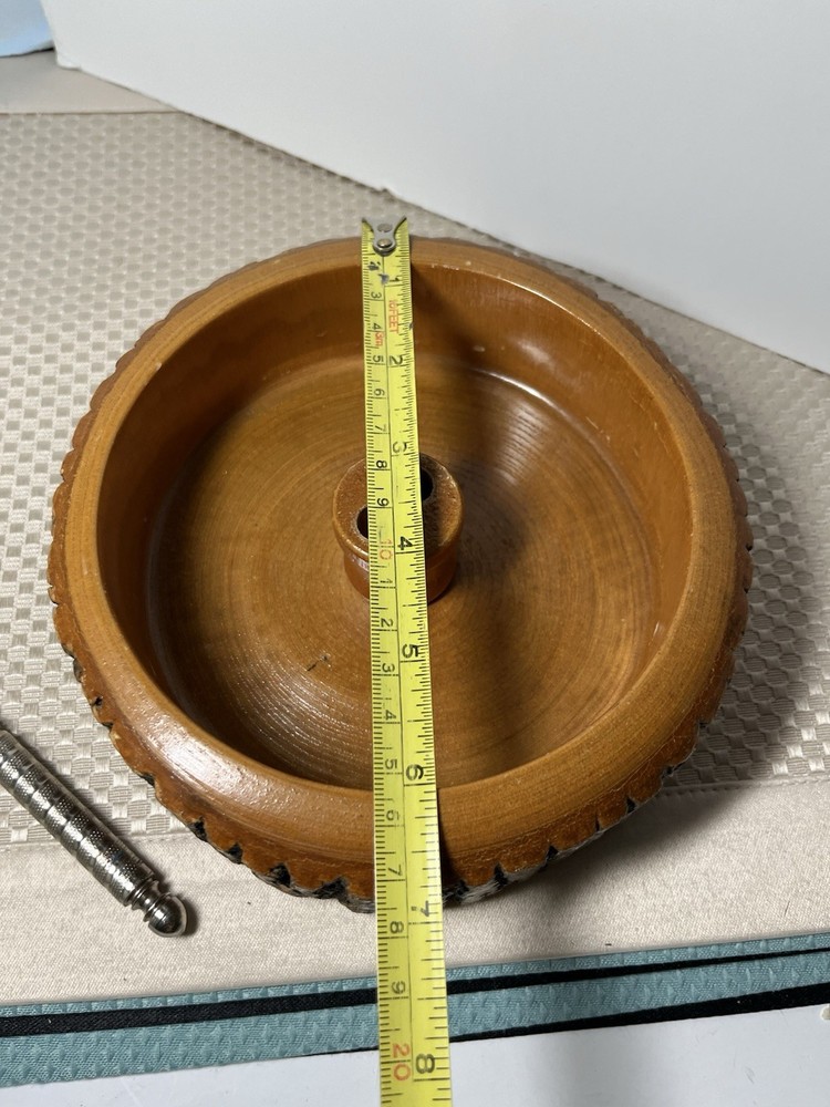 Tree Bark Wood Nut Dish Nutcracker Live Edge